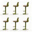 Chaise à dossier solide vert (paquet de 6)-910179768-910179770