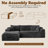 Boneless 106" W Configurable Compression Sectional Sofa With L-Shape Chaise-325703102-325702720