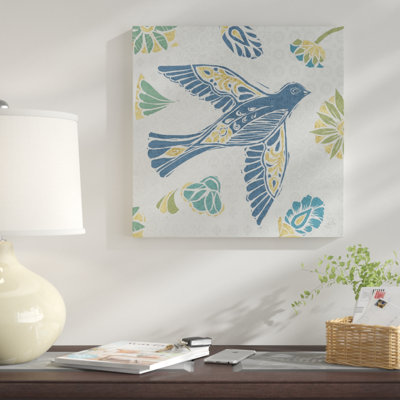 " Nordic Woodcut Bird IVF " by Daphne Brissonnet