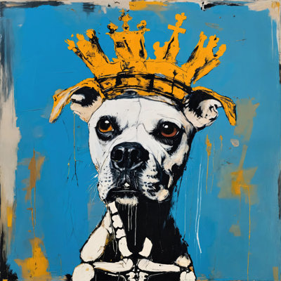 Dog 10-Homage-Basquiat, estampe numérique sur toile tendue avec châssis