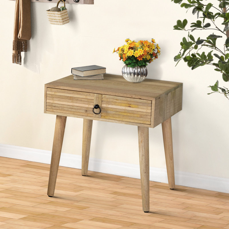 Gretta Natural 1-drawer End Table