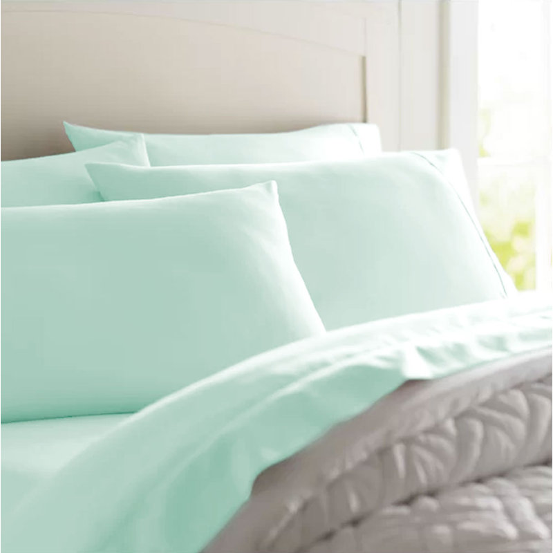 Soft Microfiber Sheet Set - Basics by Wayfair™, Mint, Full Sheet Set with 2 Pillowcases