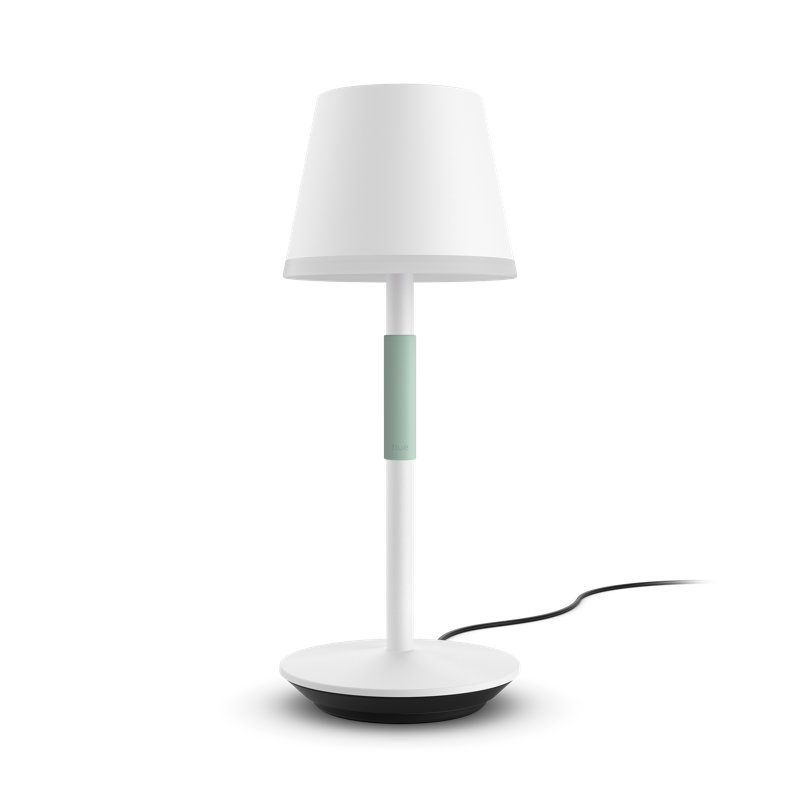 Lampe de table portable Hue Go - blanc, Blanc, Blanc/vert