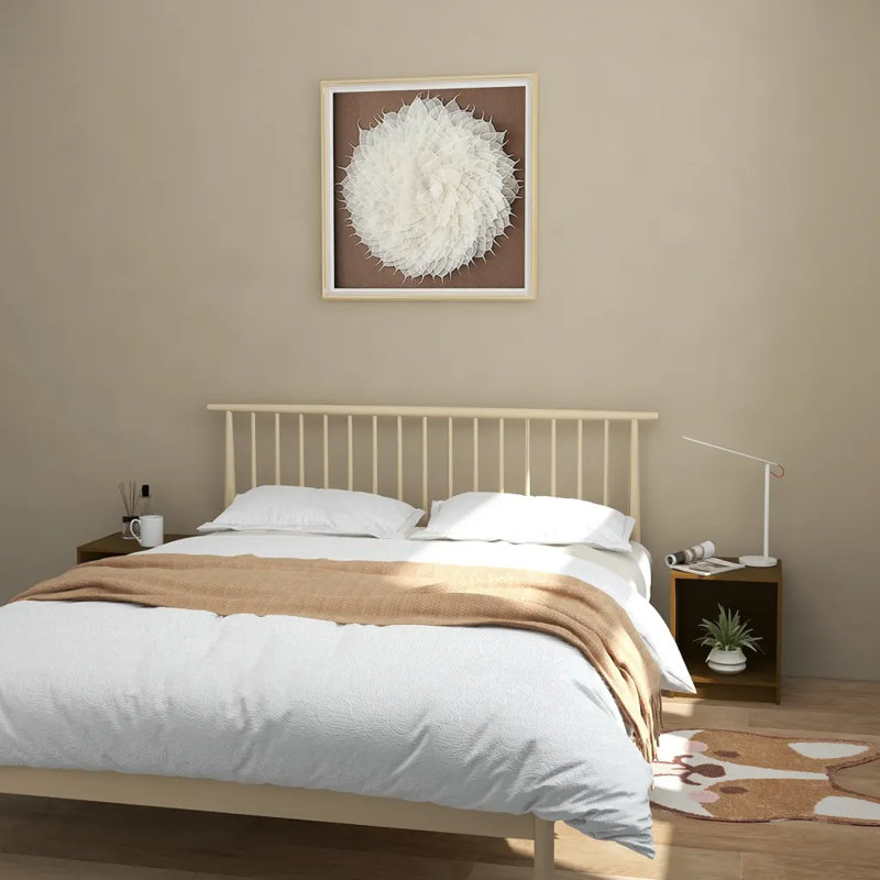 Gara 35.5cm W Solid Wood Bedside Table, Brown