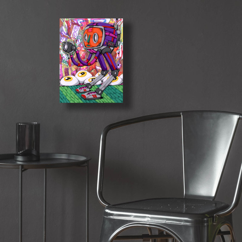 «Le touriste» par Ric Stultz, art mural en verre acrylique, H 16 po x l 12 po x P 0,13 po