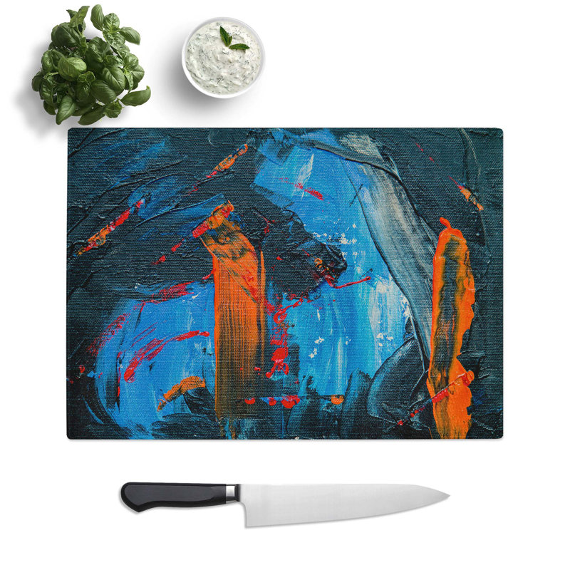Tempered Glass Art Painting Vol.158 Chopping Board, 28.5 cm W x 20 cm L