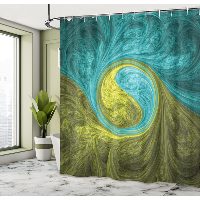 Alejandro Shower Curtain with Hooks Included, 75" H x 69" W
