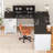 Farmhouse Executive L Shaped Desk, Home Office Desk With File Drawer And Power Outlet, Computer Corner Desk With Drawers And Storage Cabinet, Workstation For Office Home-1623010845
