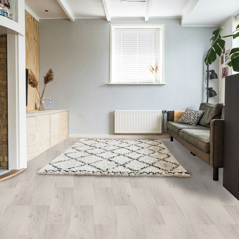 6.2" W x 39.4" L Peel and Stick Wood Look Vinyl Flooring,Self-adhesive Vinyl Flooring, Ivory Driftwood