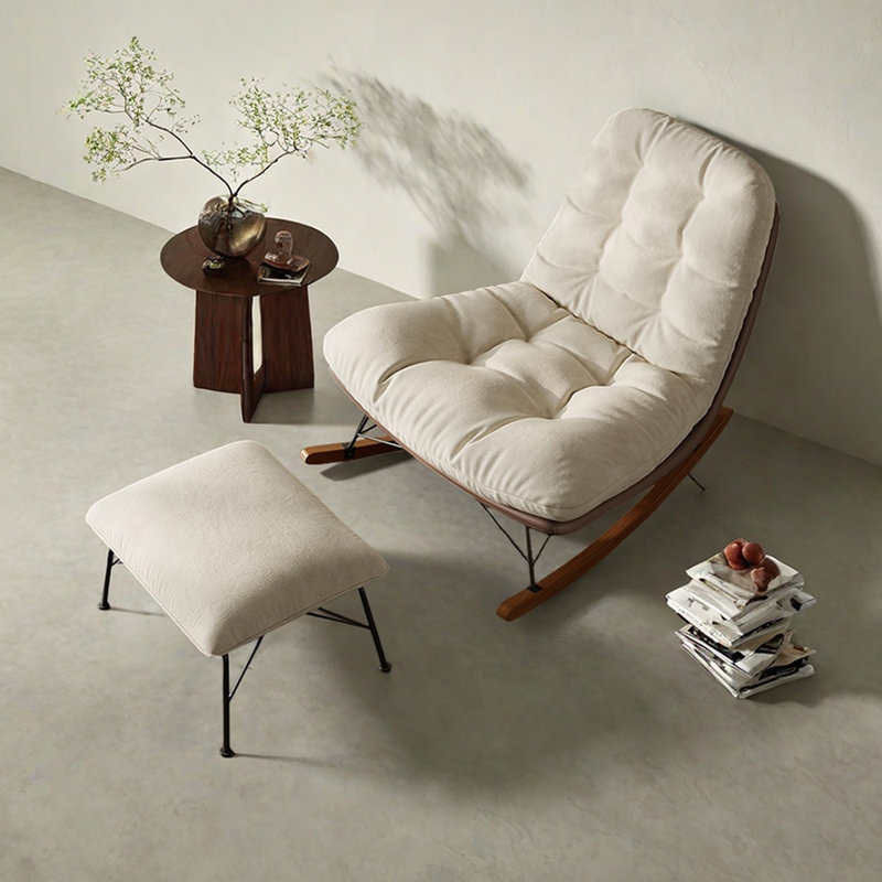 Leonila Leisure Living Room Home Metal Frame Rocking Chair