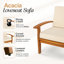 Causeuse d'extérieur avec coussin Laurent Acacia