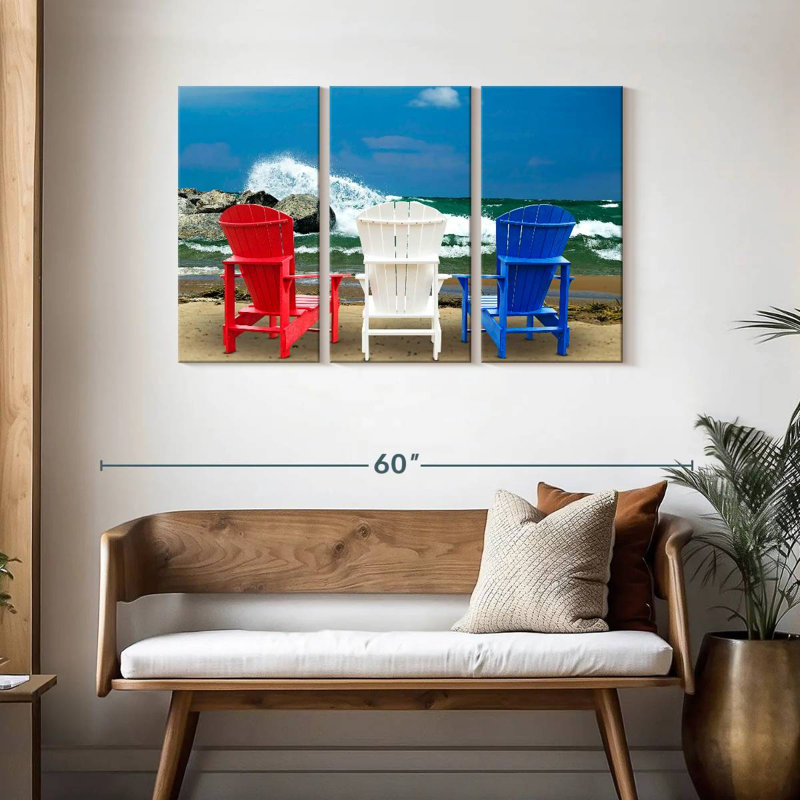 Chaises patriotiques Gillard, H 28 po x l 45 po