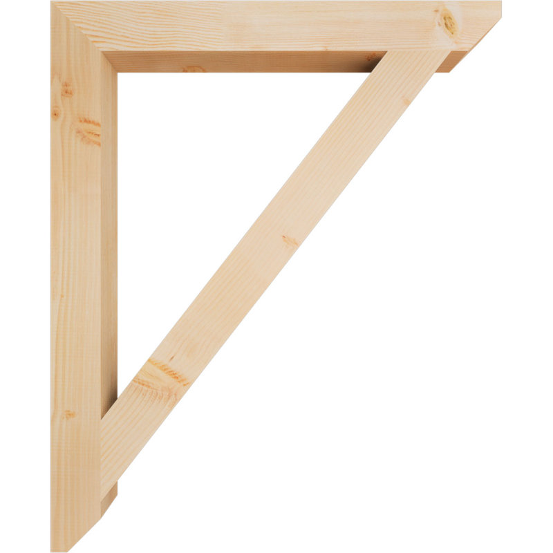 Support traditionnel en bois rustique à lattes, Sapin de Douglas, H 44 po x l 3,5 po x P 36 po