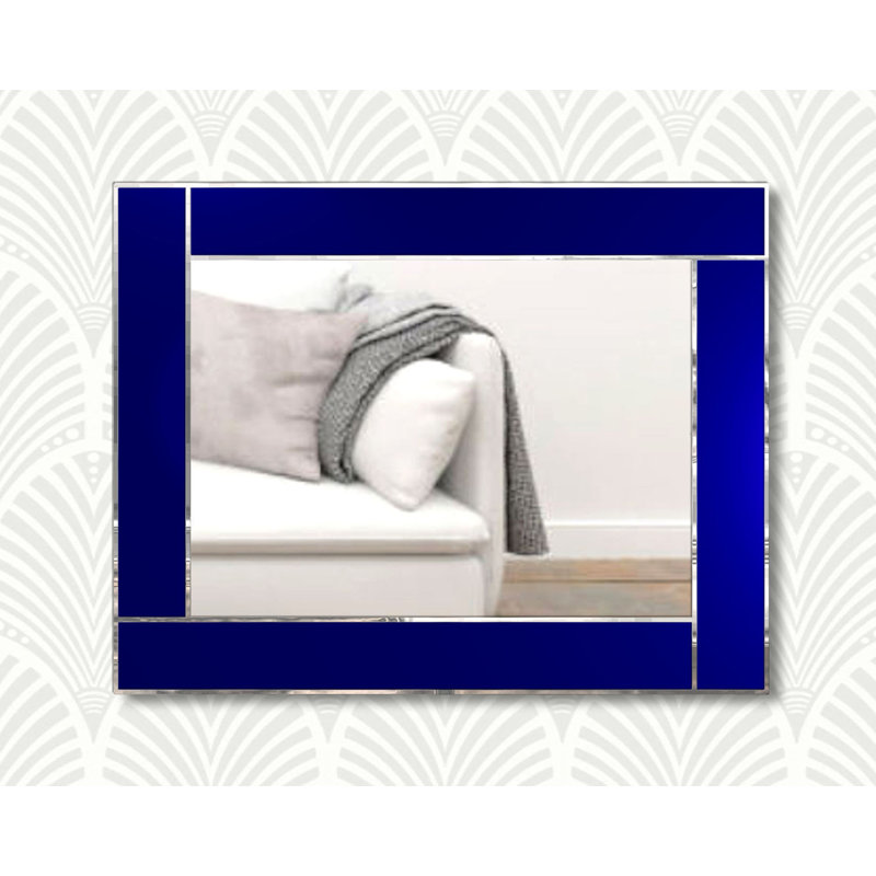 Besaw Glass Flat Mirror, Blue