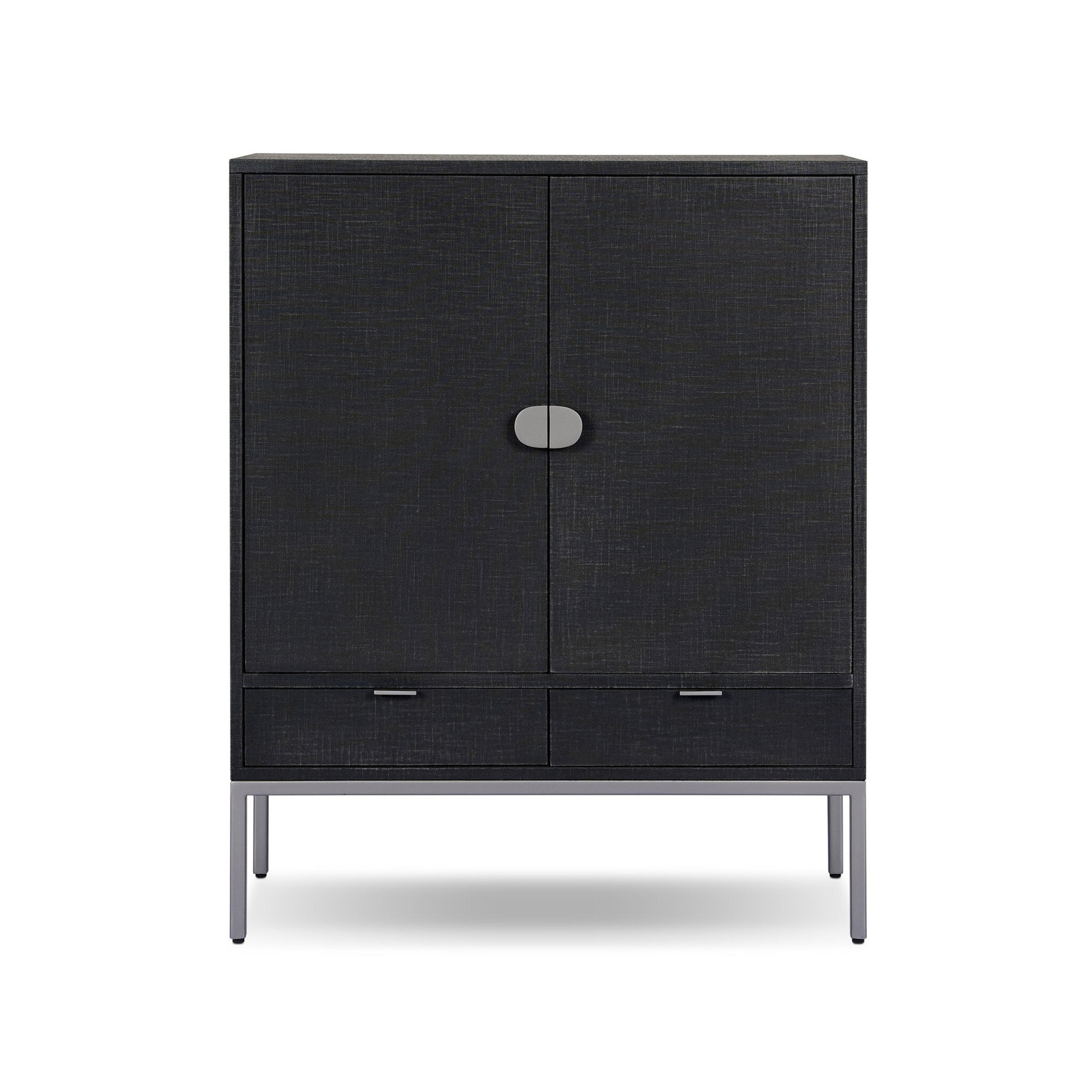 Marea 38.5'' Bar Cabinet, Black Linen