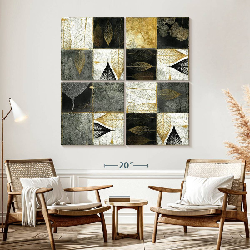 Harnek Leaf Patterned Tiles, 57'' H x 57'' W