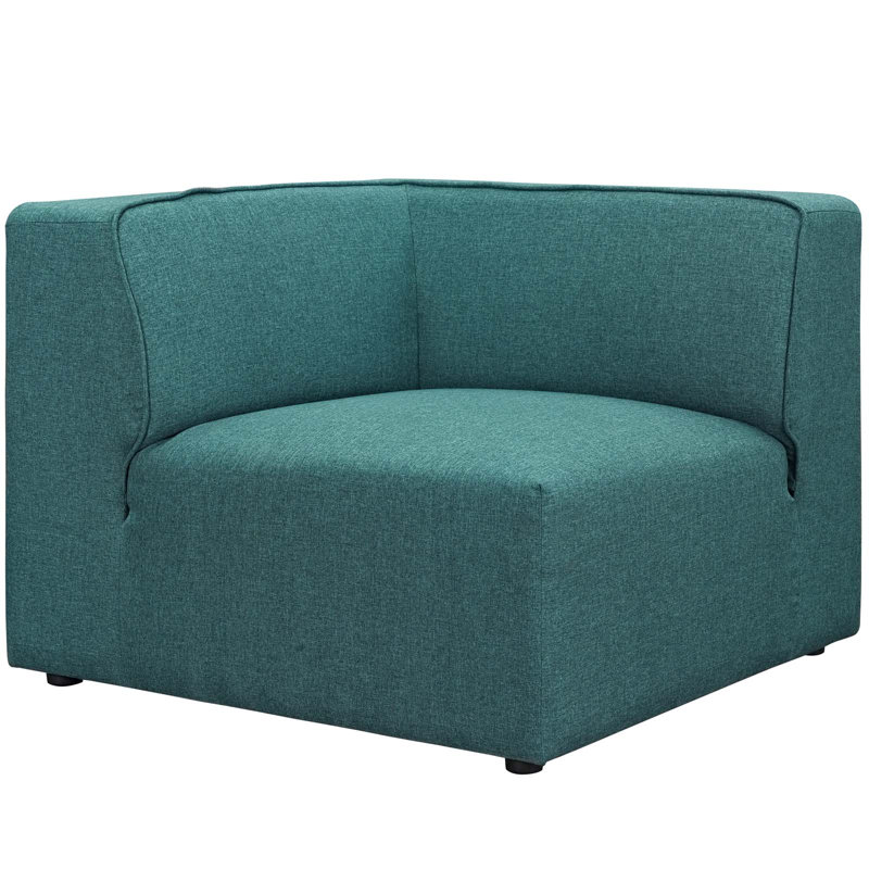 Ensemble de canapé modulaire en tissu 7 pièces Mingle par Modway, Tissage bleu sarcelle