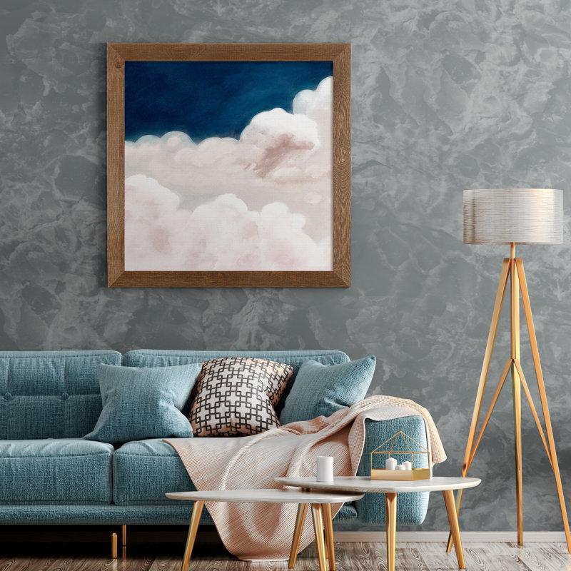 Nuit trouble, reproduction d’art encadrée, Pas de tapis, Toile avec cadre érable, H 27,5 po x l 27,5 po x P 1,5 po