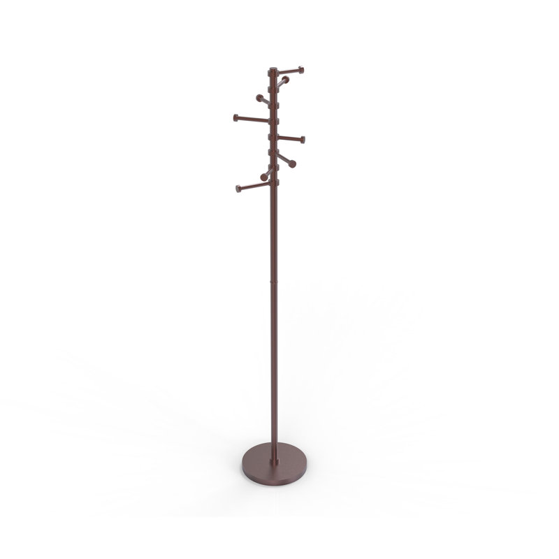 Freestanding Coat Rack, Antique Copper