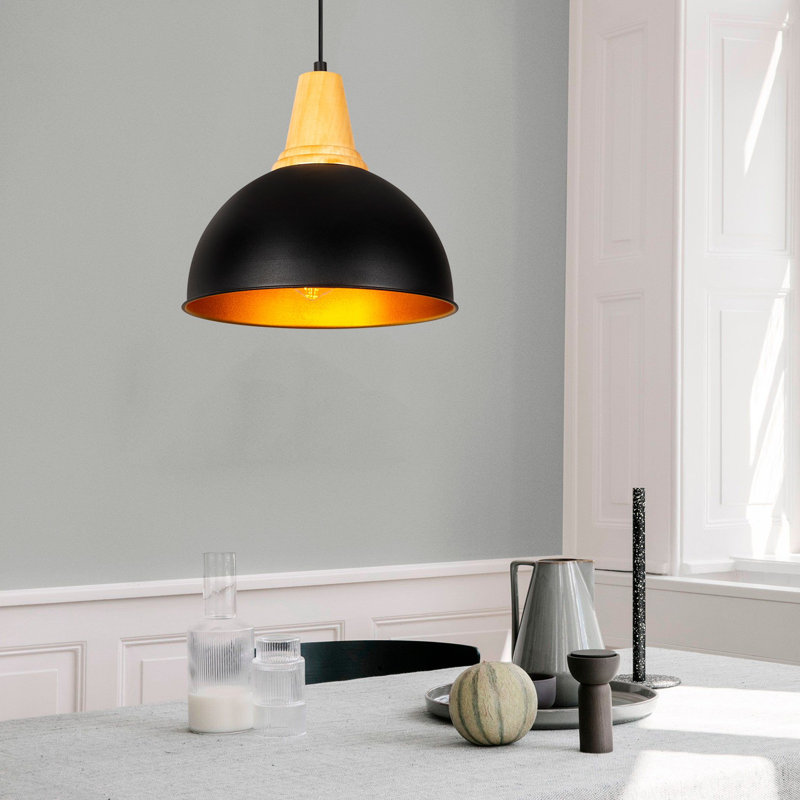 Luminaire suspendu en forme de dôme à 1 lumière Herrick