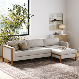 Madison 107" Upholstered Sofa with Ottoman