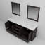 Meuble-lavabo double blanc l 80 po x P 22 po et miroirs 30 po Dukes-66637729-112872591
