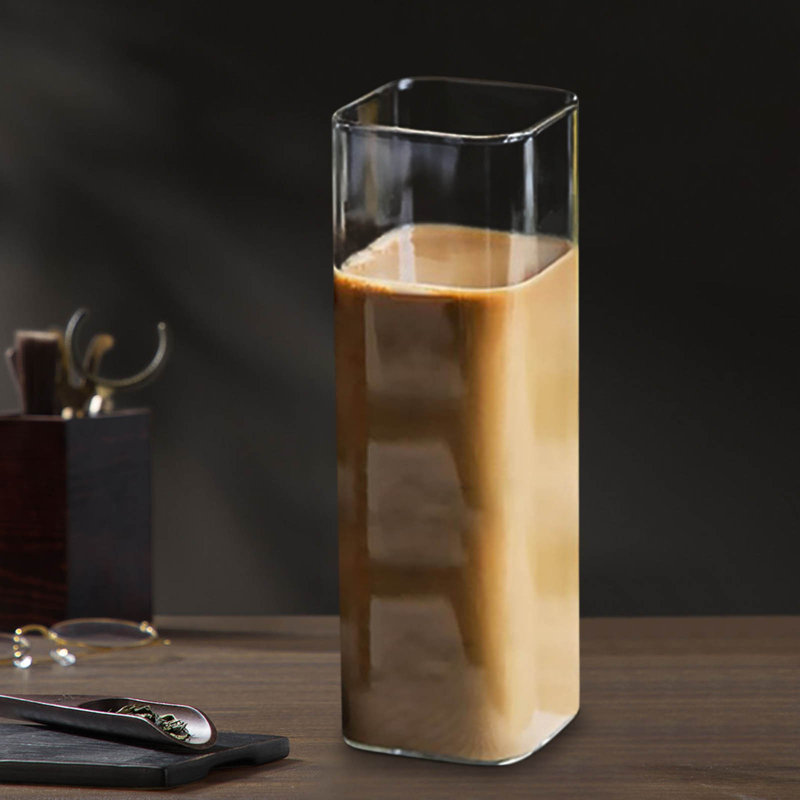 Verre à lait en verre transparent, C