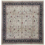 Jahan Wool Oriental Area Rug in Ivory/Black/Gray