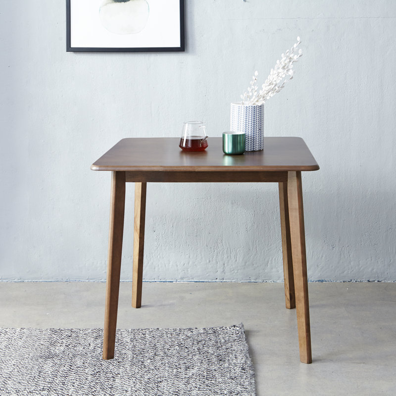 Gladkowski Oak Solid Wood Modern Dining Table, Walnut Top/Walnut Base
