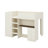 Wood Full Size Loft Bed With Built-In Wardrobe,Drawers, Storage Shelves And Desk-667390640
