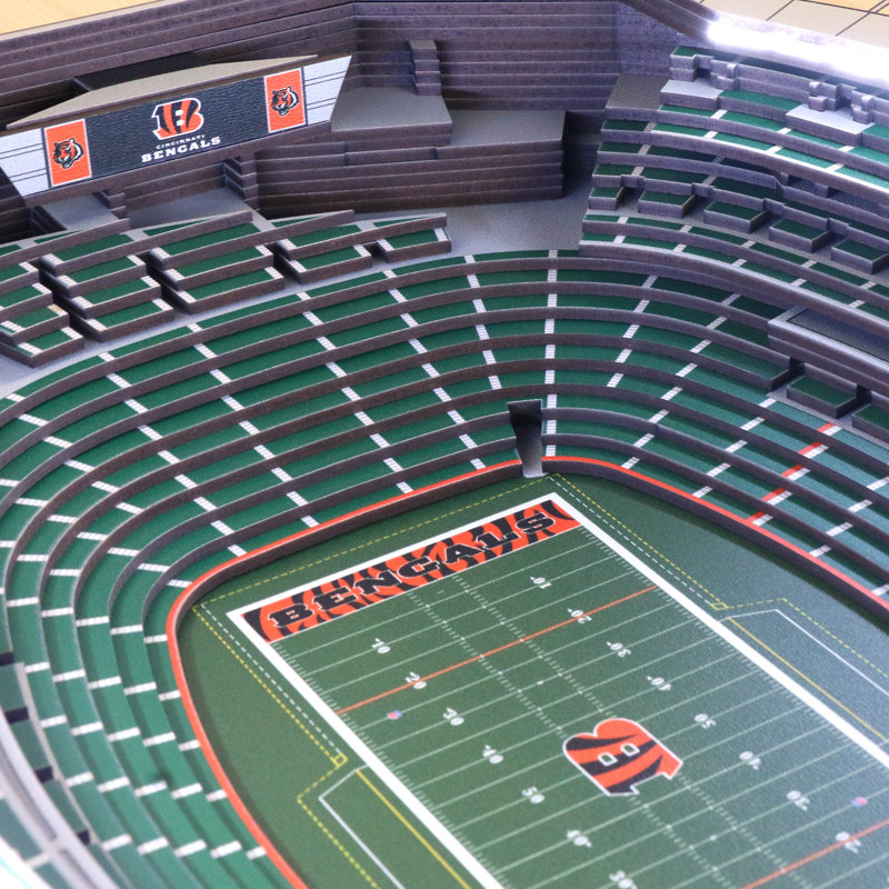 Husik NFL 25-Layer StadiumViews Lighted End Table, Cincinnati Bengals