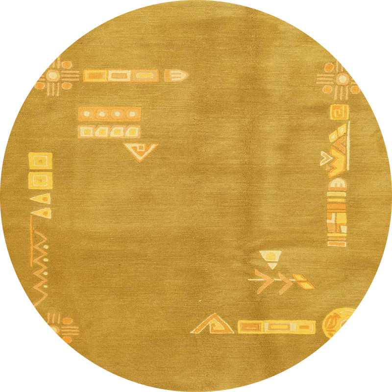 Abstract Indoor Rug, Round 6'