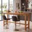 Table de bar rectangulaire mince de 160 cm en bois massif pour bar à domicile.
