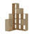 Modern Bookshelf with Numerous Shelves, Sapphire & Oak Colors, 59.4 x 59.4 x 11.0 inches | 100% Melamine Coated Particle Board, Thickness: 0.7 inches | Wall-Mountable Design for Stylish Storage & Display