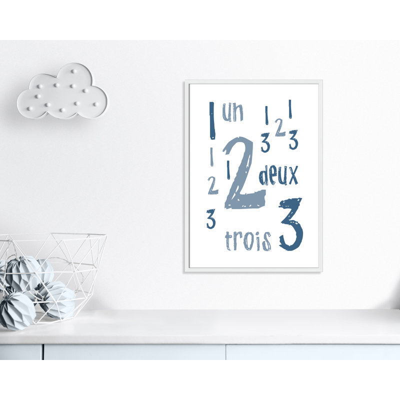 Impression sur papier français, H 34,5 po x l 24,5 po x P 1,18 po, Encadré de boîte blanc