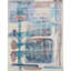 Tapis multicolore et bleu noué à la main de haute qualité-62481097