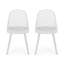 Chaises d'extérieur à structure stable - Polypropylène blanc, conception à mailles losangées en polypropylène-250328620