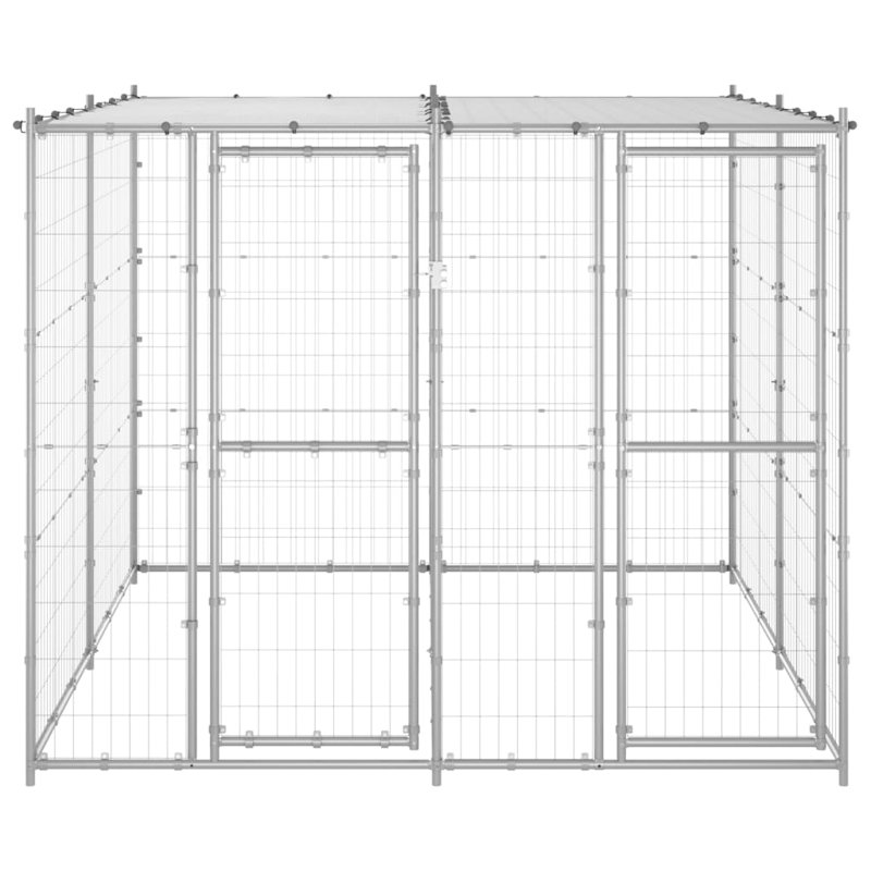 Homerville Pet Crate, Matt Brushed Nickel, 180cm H x 220cm W x 220cm D