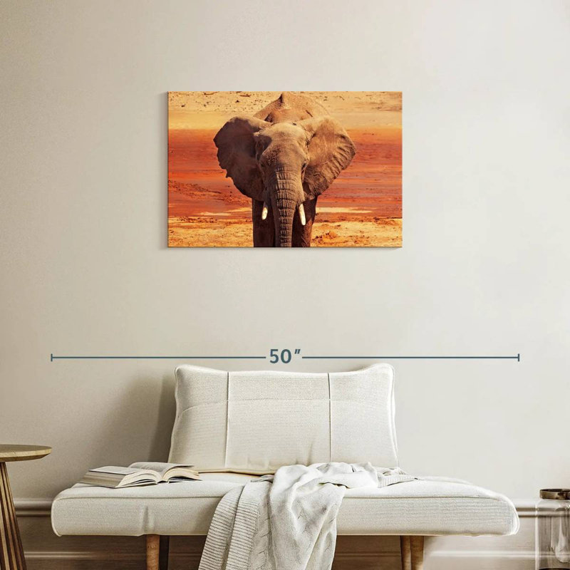 African Desert Elephant, 20" H x 30" W