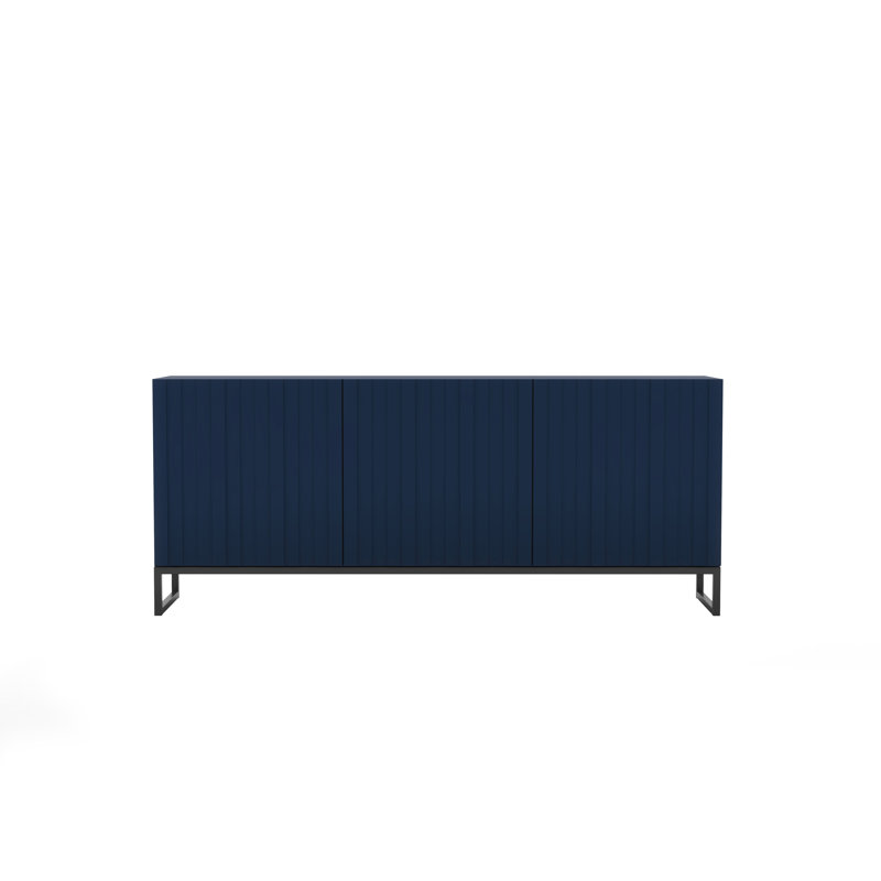 Elpis Komoda 3D Black With Black Frame, Navy blue