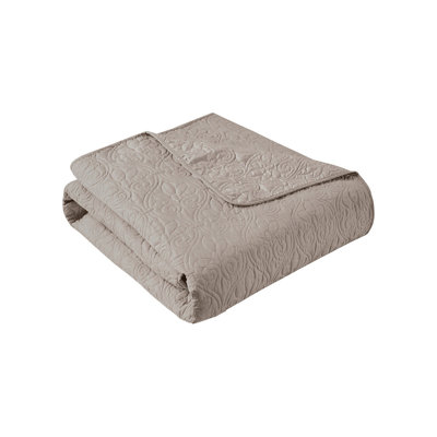 Oversized Quilted Throw Khaki 60X70"