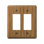 Amerelle Contemporary Medium Brown 2 gang Oak Wood Decorator Wall Plate 1 pk