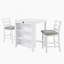 Ensemble de table de salle à manger moderne pour 2 avec station de charge et rangement réglable à 3 niveaux | Ensemble de cuisine peu encombrant avec chaises rembourrées pour petits espaces, appartement-1746439337-1746439340