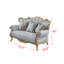 Causeuse à accoudoirs roulés en cuir 71,6 po European Light Luxury-101704984