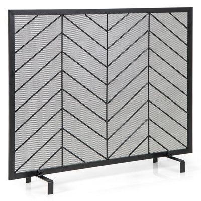 Pare-étincelles Mercer41, pare-étincelles en métal forgé, housse décorative en maille pour salon, chambre à coucher, doré / noir