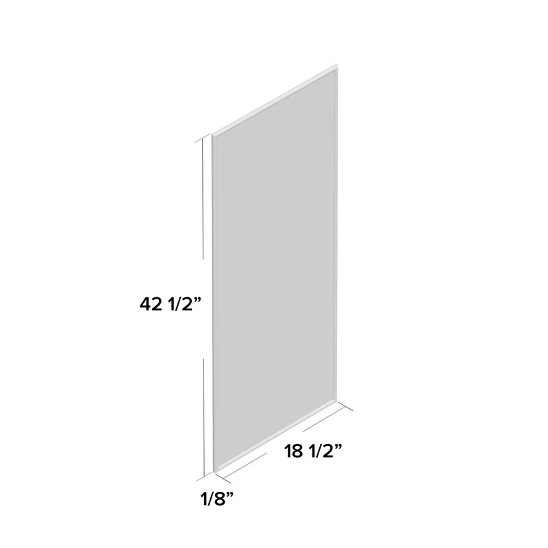 Derosier Metal Flat Mirror, 42.5" H x 18.5" W