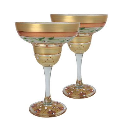 Mosaic Garland 9 oz. Margarita Glass