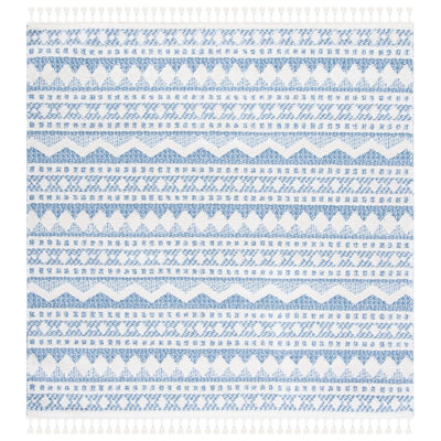 Southwestern Light Blue Area Rug