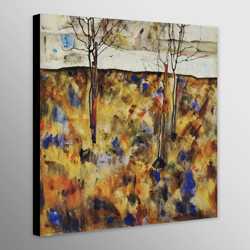 Winter Trees by Egon Schiele - Wrapped Canvas Art Prints, 41 cm H x 41 cm W