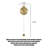 34.65" Golden Metal Wall Clocks